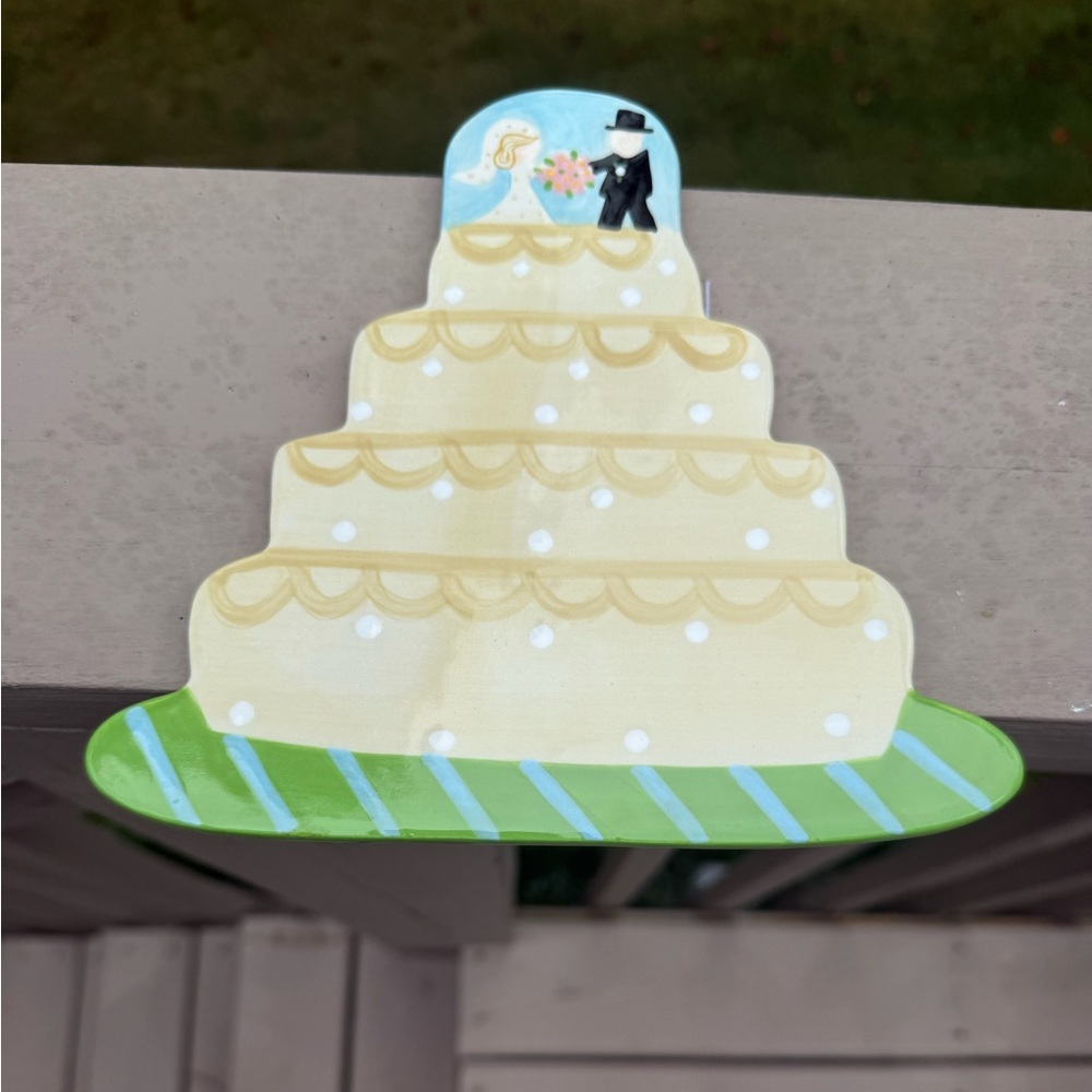 Coton Colors Happy Everything Attachment Large Wedding Cake Bride Groom Retired
